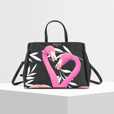 Cukki Tasche von Gracia P - Schwarzer Flamingo