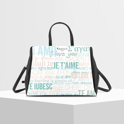 Sac Cukki de Gracia P - Je t'aime blanc