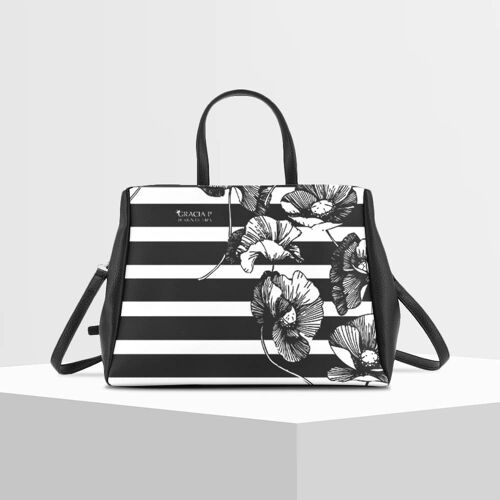Cukki Bag di Gracia P - Made in Italy - Love stripes flowers
