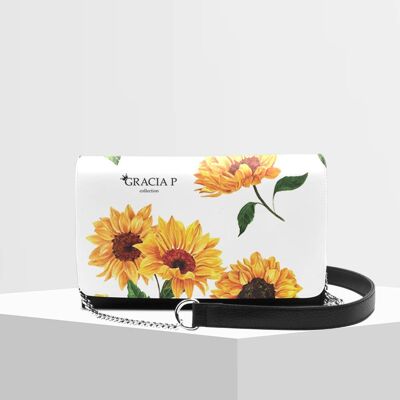 Isa Bag di Gracia P - Made in Italy - Sunflowers total white