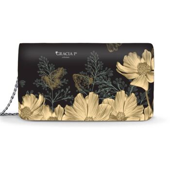 Lady Bag de Gracia P - Fabriqué en Italie - Fleurs dorées 1