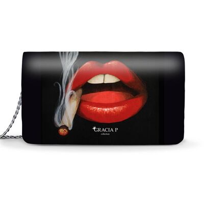 Damentasche von Gracia P - Made in Italy - Rauchende Lippen