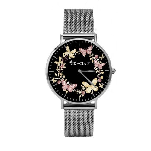 Orologio di Gracia P - Watch - Farfalle colors Light Silver