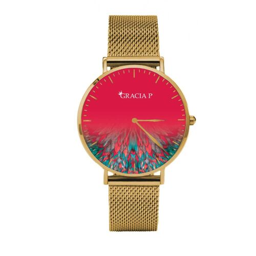 Orologio di Gracia P - Watch - Fenice rossa red fenix Gold