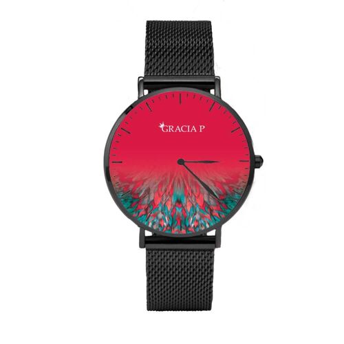 Orologio di Gracia P - Watch - Fenice rossa red fenix Dark Silver