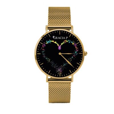 Orologio di Gracia P - Watch - Glitter love Gold