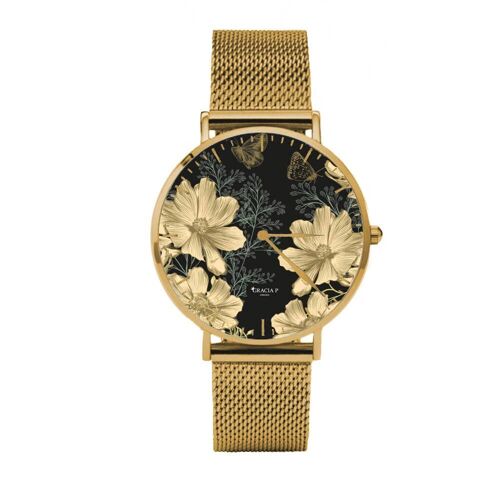Orologio di Gracia P - Watch - Gold flowers Gold