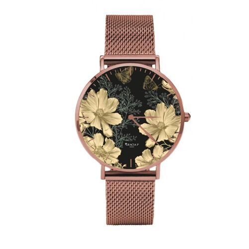 Orologio di Gracia P - Watch - Gold flowers Rose Gold