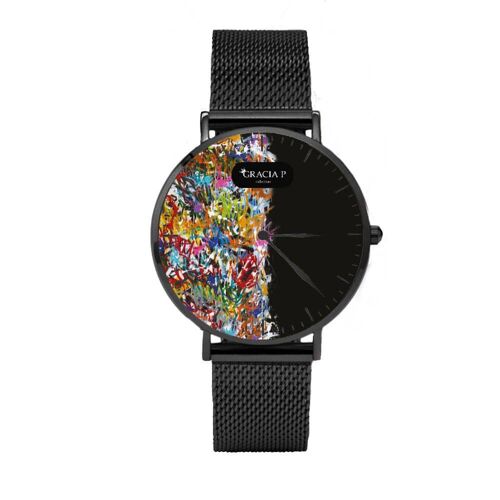 Orologio di Gracia P - Watch - Graffiti Dark Silver