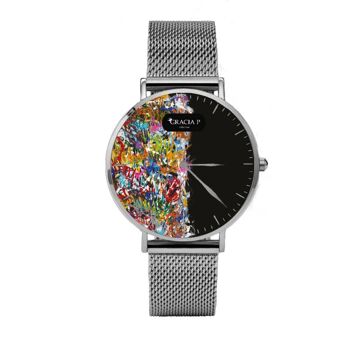 Montre Gracia P - Montre - Graffiti Argent clair