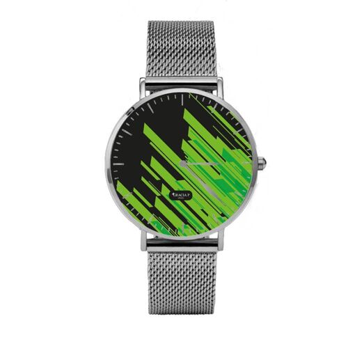 Orologio di Gracia P - Watch - Green abstract Light Silver
