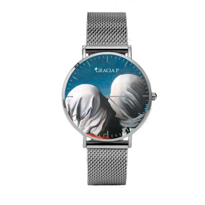 Gracia P - Montre - Le Baiser des Amoureux Argent Clair