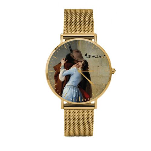 Orologio di Gracia P - Watch - Il bacio di hayez Gold