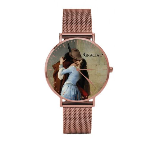 Orologio di Gracia P - Watch - Il bacio di hayez Rose Gold
