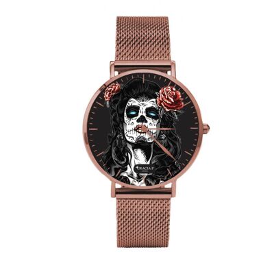 Gracia P - Uhr - Lady Skull rosafarbene Uhr in Roségold