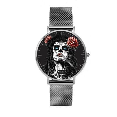 Gracia P - Reloj - Reloj Lady Skull colores rosas Light Silver