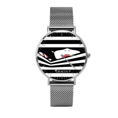 Gracia P - Reloj - Reloj Lady Stripes Light Silver