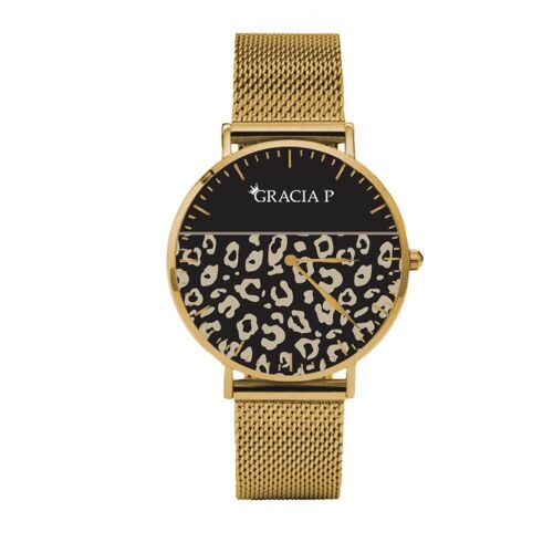 Orologio di Gracia P - Watch - Leopard effect Gold