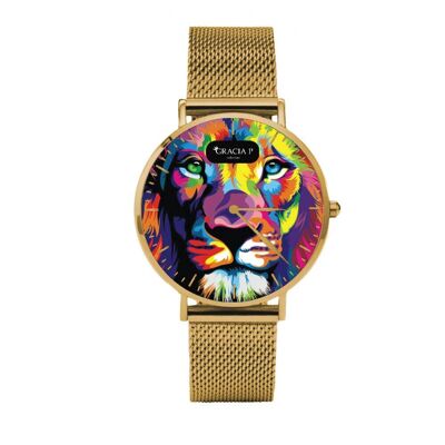 Gracia P - Reloj - Reloj Lion fantasia Gold