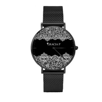 Gracia P Watch - Montre - Dentelle Artistique Argent Foncé