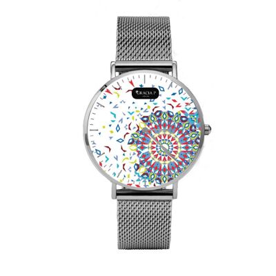 Gracia P - Reloj - Mosaico Blanco