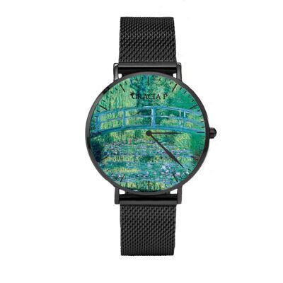 Orologio di Gracia P - Watch - Ninfee di Monet Dark Silver