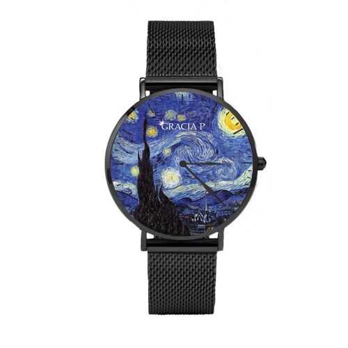 Orologio di Gracia P - Watch - Notte stellata starry night Dark Silver