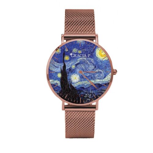 Orologio di Gracia P - Watch - Notte stellata starry night Rose Gold