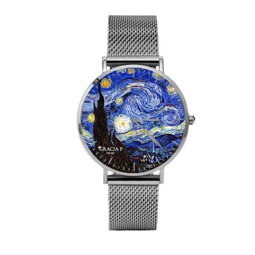 Orologio di Gracia P - Watch - Notte stellata Starry night Light Silver