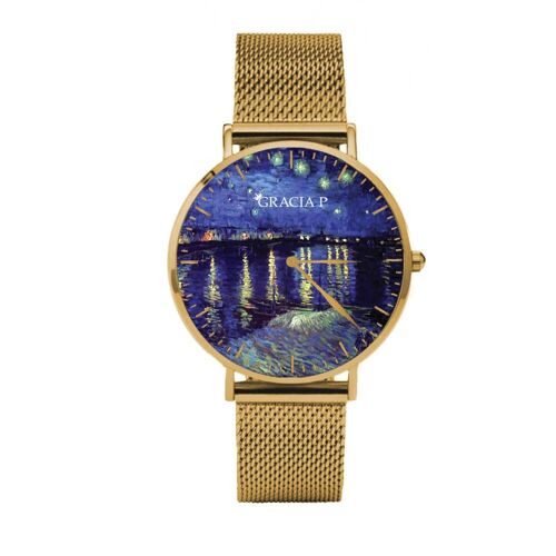 Orologio di Gracia P - Watch - Notte stellata sul Rodano Gold