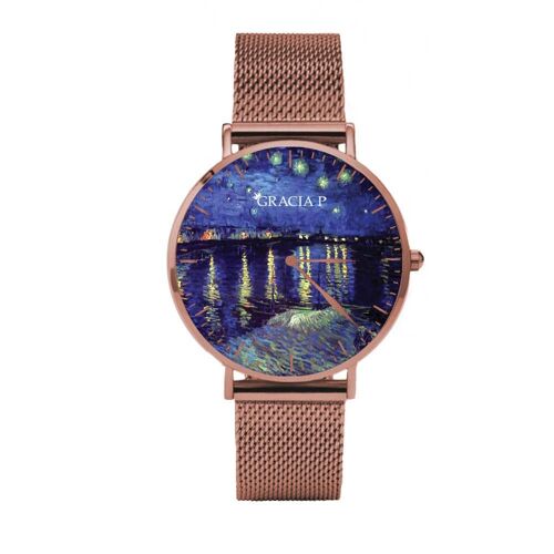 Orologio di Gracia P - Watch - Notte stellata sul Rodano Rose Gold