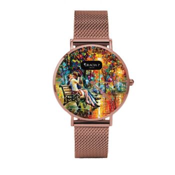 Gracia P - Montre - Banc couleurs love love Rose Gold