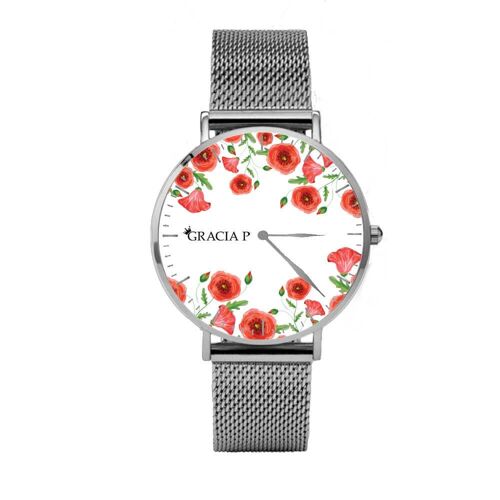 Orologio di Gracia P - Watch - Papaveri flowers poppies