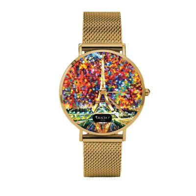 Horloge Gracia P - Paris Colors eiffel paris ville lumiere Or