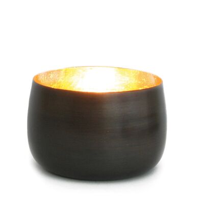 Tea light holder cup bronze/gold, Christmas decoration