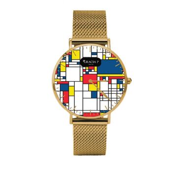 Montre Gracia P - Quadro couleurs Or