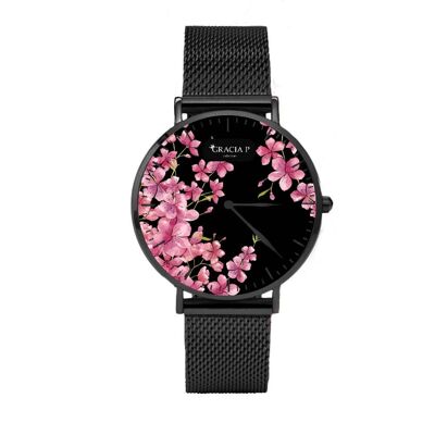Reloj Gracia P - Sweet Flower Plata Oscuro