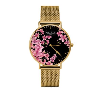 Reloj Gracia P - Flores Dulces Oro