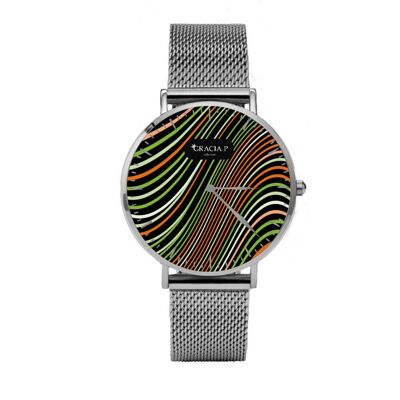 Reloj Gracia P - Waves Multicolor Italia Plata Claro