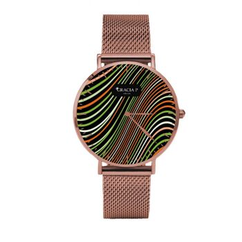 Montre Gracia P - Vagues Multicolore Italie Or Rose