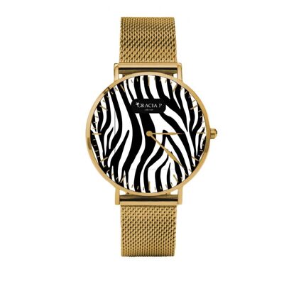 Gracia P Watch - Zebra Gold