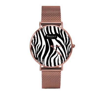Gracia P Watch - Zebra Rose Gold