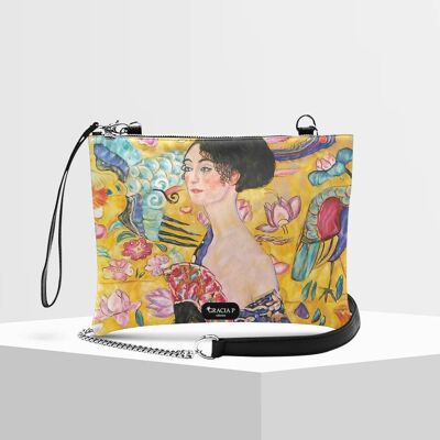 Clutch bag by Gracia P - Made in Italy - Woman with fan