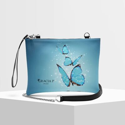 Bolso clutch de Gracia P - Made in Italy - Mariposas celestiales