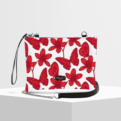 Clutch bag by Gracia P - Made in Italy - Butterflies and flowers