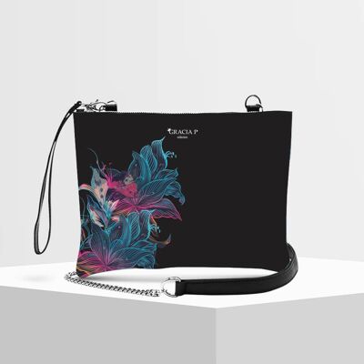 Pochette Gracia P - Fabriquée en Italie - Fleur multicolore