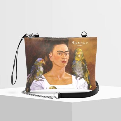 Clutch bag by Gracia P - Made in Italy - Frida with parrots