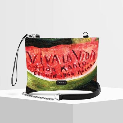 Clutch bag by Gracia P - Made in Italy - Frida viva la vida