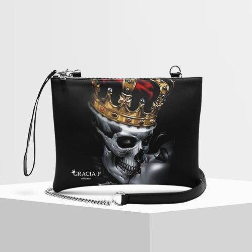 Pochette di Gracia P - Made in Italy - Skull kiss love