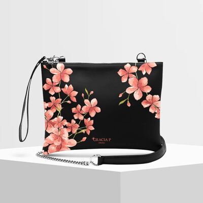 Bolso clutch de Gracia P - Made in Italy - Sweet flowers coral